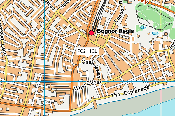 PO21 1QL map - OS VectorMap District (Ordnance Survey)