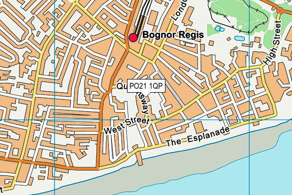PO21 1QP map - OS VectorMap District (Ordnance Survey)