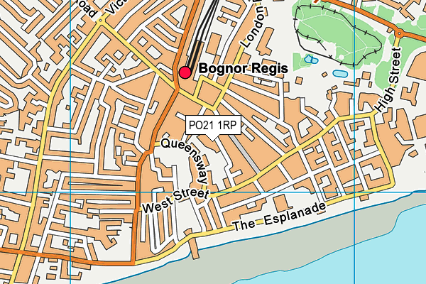 PO21 1RP map - OS VectorMap District (Ordnance Survey)