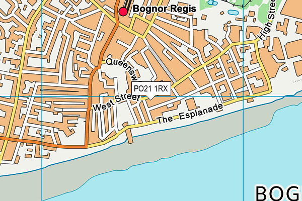 PO21 1RX map - OS VectorMap District (Ordnance Survey)