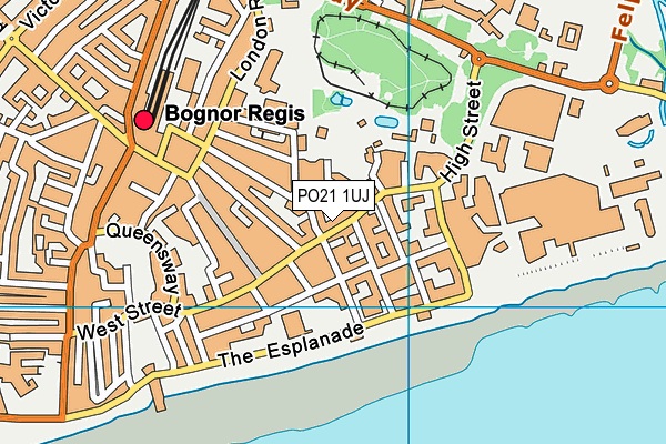 PO21 1UJ map - OS VectorMap District (Ordnance Survey)