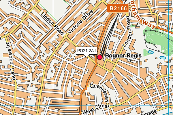 PO21 2AJ map - OS VectorMap District (Ordnance Survey)