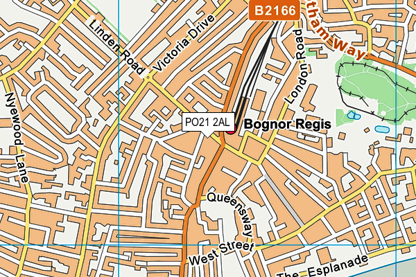 PO21 2AL map - OS VectorMap District (Ordnance Survey)