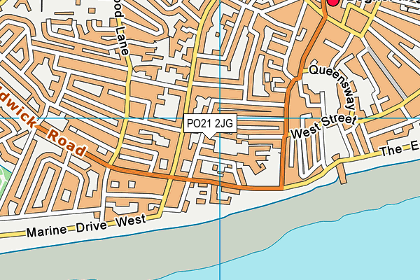 PO21 2JG map - OS VectorMap District (Ordnance Survey) PO21 2JG map - OS VectorMap District (Ordnance Survey)
