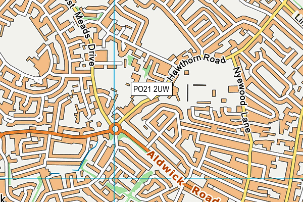 PO21 2UW map - OS VectorMap District (Ordnance Survey) PO21 2UW map - OS VectorMap District (Ordnance Survey)