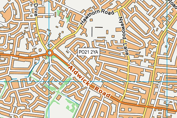 PO21 2YA map - OS VectorMap District (Ordnance Survey) PO21 2YA map - OS VectorMap District (Ordnance Survey)
