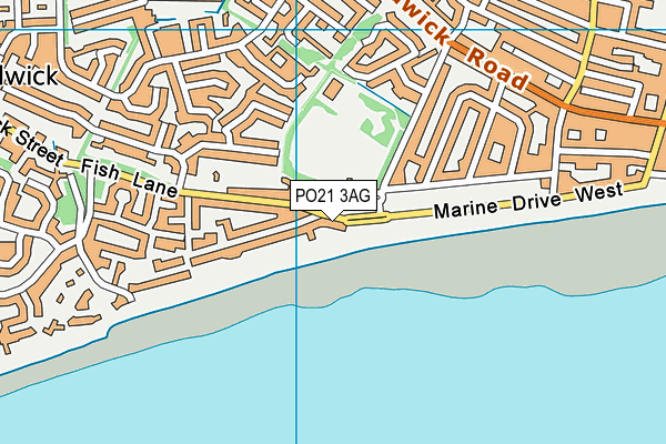 PO21 3AG map - OS VectorMap District (Ordnance Survey)