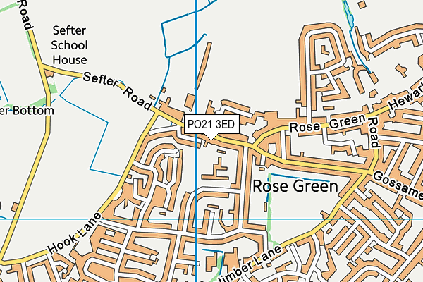 PO21 3ED map - OS VectorMap District (Ordnance Survey)