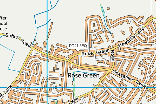 PO21 3EQ map - OS VectorMap District (Ordnance Survey)