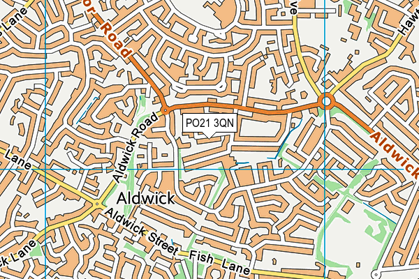 PO21 3QN map - OS VectorMap District (Ordnance Survey) PO21 3QN map - OS VectorMap District (Ordnance Survey)