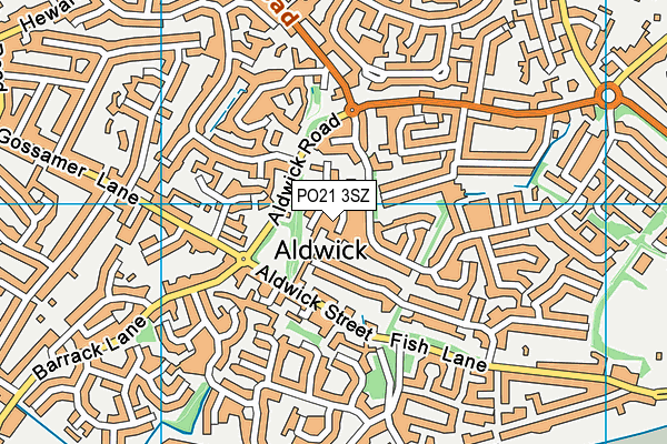PO21 3SZ map - OS VectorMap District (Ordnance Survey)