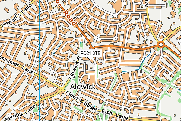 PO21 3TB map - OS VectorMap District (Ordnance Survey) PO21 3TB map - OS VectorMap District (Ordnance Survey)