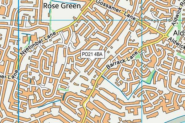 PO21 4BA map - OS VectorMap District (Ordnance Survey) PO21 4BA map - OS VectorMap District (Ordnance Survey)