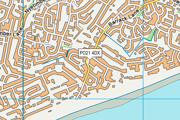 PO21 4DX map - OS VectorMap District (Ordnance Survey)