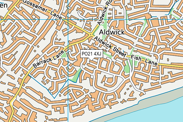 PO21 4XJ map - OS VectorMap District (Ordnance Survey) PO21 4XJ map - OS VectorMap District (Ordnance Survey)