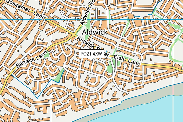 PO21 4XW map - OS VectorMap District (Ordnance Survey) PO21 4XW map - OS VectorMap District (Ordnance Survey)