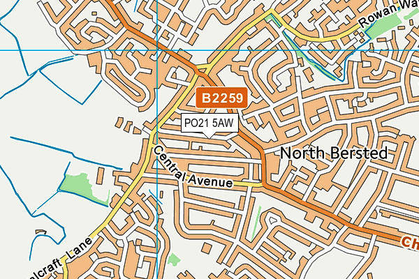 PO21 5AW map - OS VectorMap District (Ordnance Survey) PO21 5AW map - OS VectorMap District (Ordnance Survey)