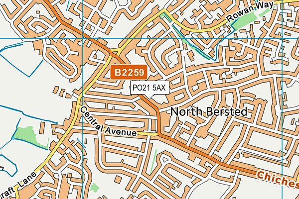 PO21 5AX map - OS VectorMap District (Ordnance Survey) PO21 5AX map - OS VectorMap District (Ordnance Survey)