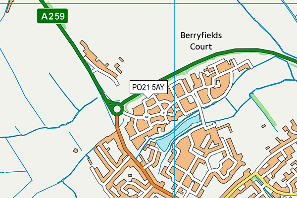 PO21 5AY map - OS VectorMap District (Ordnance Survey) PO21 5AY map - OS VectorMap District (Ordnance Survey)