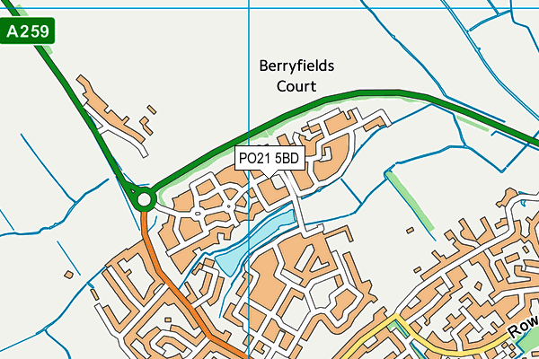 PO21 5BD map - OS VectorMap District (Ordnance Survey) PO21 5BD map - OS VectorMap District (Ordnance Survey)