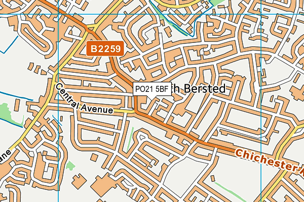 PO21 5BF map - OS VectorMap District (Ordnance Survey) PO21 5BF map - OS VectorMap District (Ordnance Survey)