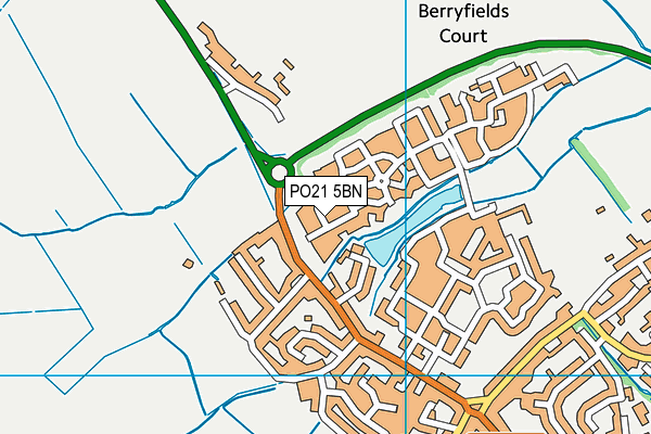 PO21 5BN map - OS VectorMap District (Ordnance Survey) PO21 5BN map - OS VectorMap District (Ordnance Survey)