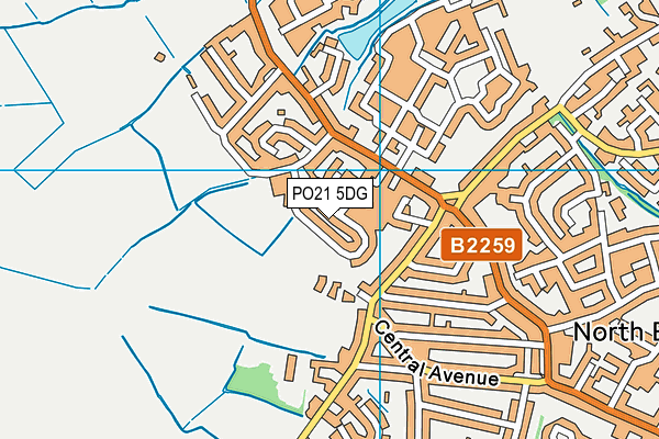 PO21 5DG map - OS VectorMap District (Ordnance Survey) PO21 5DG map - OS VectorMap District (Ordnance Survey)