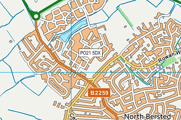 PO21 5DX map - OS VectorMap District (Ordnance Survey) PO21 5DX map - OS VectorMap District (Ordnance Survey)