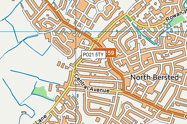 PO21 5TY map - OS VectorMap District (Ordnance Survey) PO21 5TY map - OS VectorMap District (Ordnance Survey)