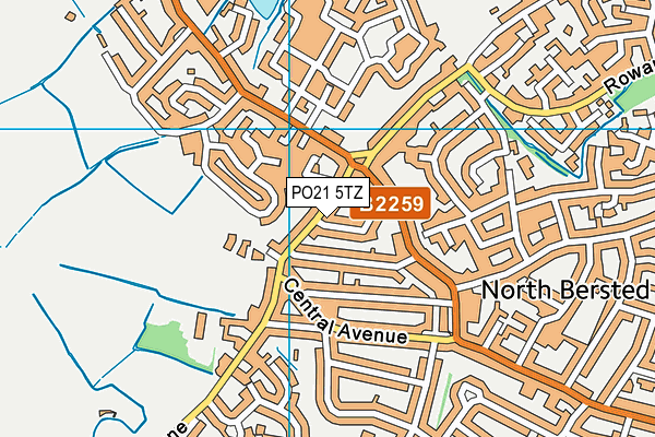 PO21 5TZ map - OS VectorMap District (Ordnance Survey) PO21 5TZ map - OS VectorMap District (Ordnance Survey)