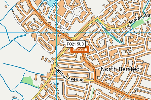 PO21 5UD map - OS VectorMap District (Ordnance Survey) PO21 5UD map - OS VectorMap District (Ordnance Survey)