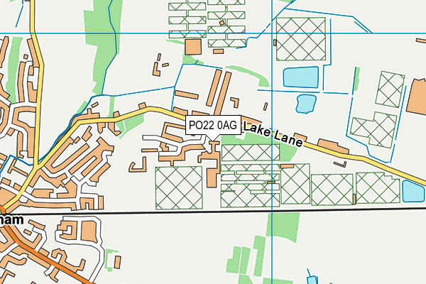 PO22 0AG map - OS VectorMap District (Ordnance Survey) PO22 0AG map - OS VectorMap District (Ordnance Survey)