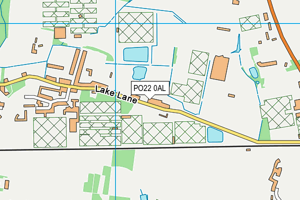 PO22 0AL map - OS VectorMap District (Ordnance Survey) PO22 0AL map - OS VectorMap District (Ordnance Survey)