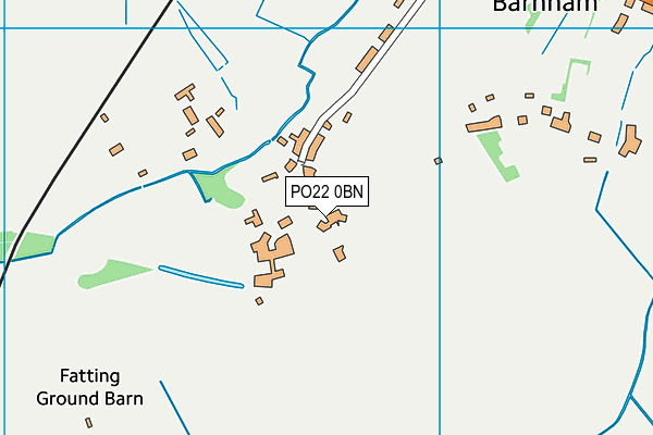 PO22 0BN map - OS VectorMap District (Ordnance Survey) PO22 0BN map - OS VectorMap District (Ordnance Survey)