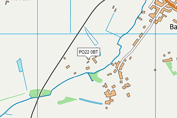 PO22 0BT map - OS VectorMap District (Ordnance Survey) PO22 0BT map - OS VectorMap District (Ordnance Survey)
