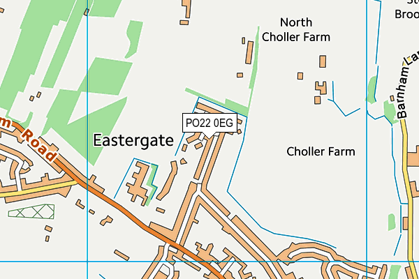 PO22 0EG map - OS VectorMap District (Ordnance Survey) PO22 0EG map - OS VectorMap District (Ordnance Survey)
