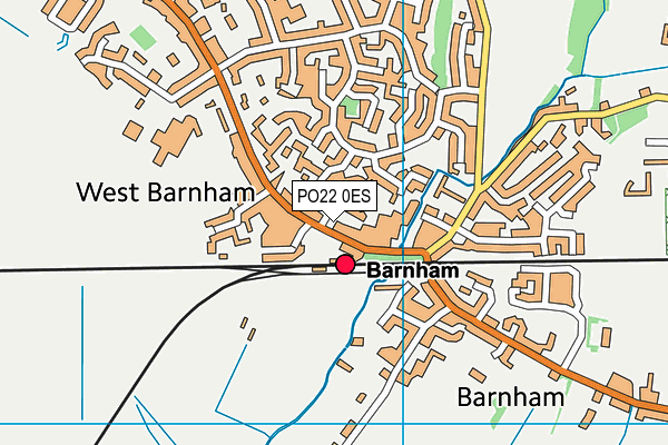 PO22 0ES map - OS VectorMap District (Ordnance Survey) PO22 0ES map - OS VectorMap District (Ordnance Survey)