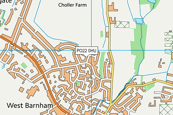 PO22 0HU map - OS VectorMap District (Ordnance Survey) PO22 0HU map - OS VectorMap District (Ordnance Survey)