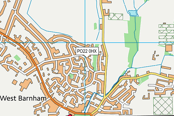 PO22 0HX map - OS VectorMap District (Ordnance Survey) PO22 0HX map - OS VectorMap District (Ordnance Survey)