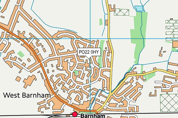 PO22 0HY map - OS VectorMap District (Ordnance Survey) PO22 0HY map - OS VectorMap District (Ordnance Survey)