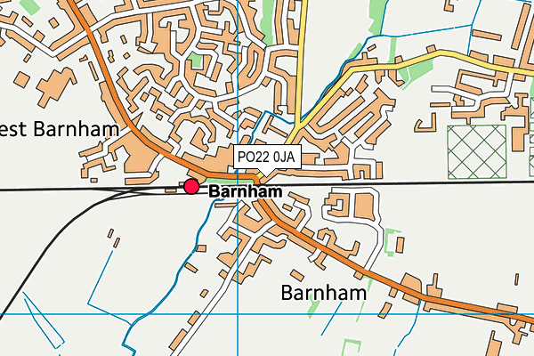 PO22 0JA map - OS VectorMap District (Ordnance Survey)