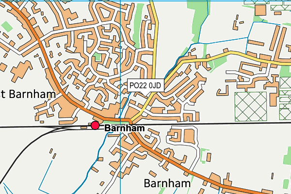 PO22 0JD map - OS VectorMap District (Ordnance Survey)