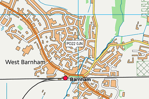 PO22 0JN map - OS VectorMap District (Ordnance Survey) PO22 0JN map - OS VectorMap District (Ordnance Survey)
