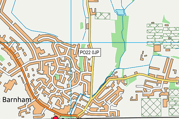 PO22 0JP map - OS VectorMap District (Ordnance Survey) PO22 0JP map - OS VectorMap District (Ordnance Survey)