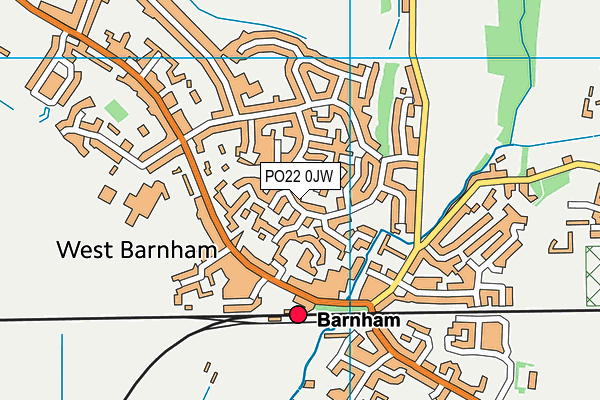 PO22 0JW map - OS VectorMap District (Ordnance Survey) PO22 0JW map - OS VectorMap District (Ordnance Survey)
