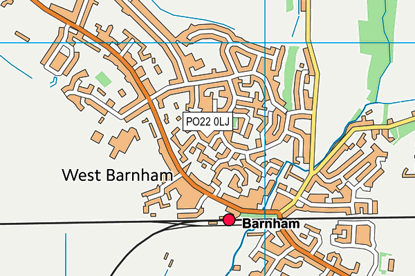PO22 0LJ map - OS VectorMap District (Ordnance Survey)