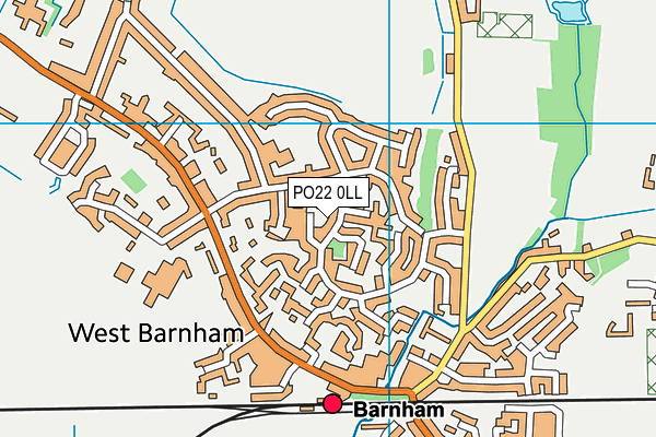 PO22 0LL map - OS VectorMap District (Ordnance Survey) PO22 0LL map - OS VectorMap District (Ordnance Survey)