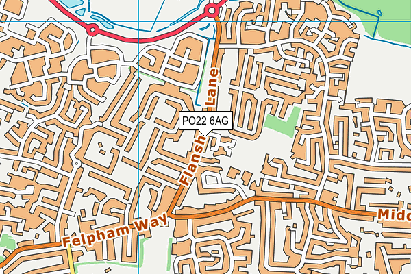 PO22 6AG map - OS VectorMap District (Ordnance Survey) PO22 6AG map - OS VectorMap District (Ordnance Survey)