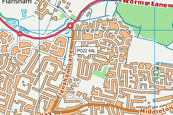 PO22 6AL map - OS VectorMap District (Ordnance Survey) PO22 6AL map - OS VectorMap District (Ordnance Survey)