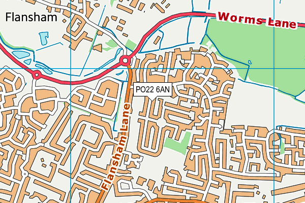 PO22 6AN map - OS VectorMap District (Ordnance Survey) PO22 6AN map - OS VectorMap District (Ordnance Survey)